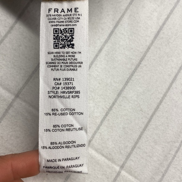 Frame Blue High Rise Distressed Denim Cutoff Shorts Women’s Size 23 Festival - Picture 7 of 10